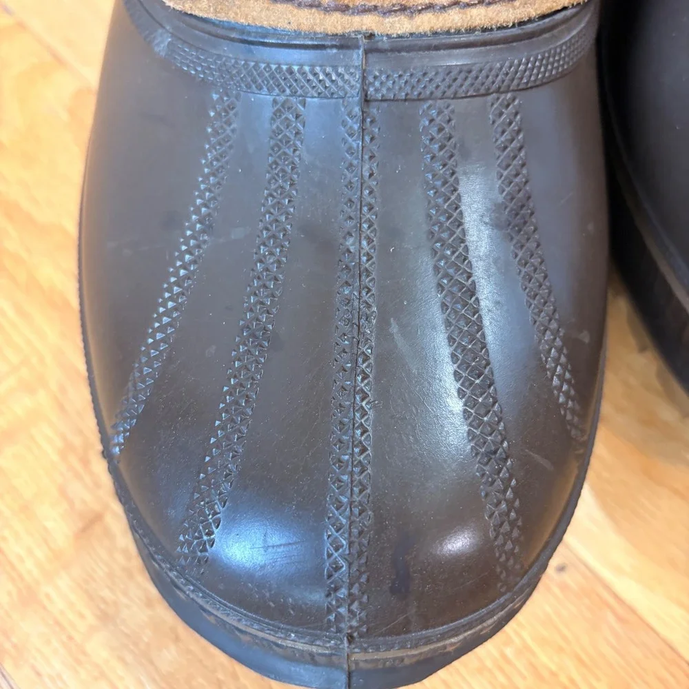 Sorel Kaufman Caribou Mens 9 Brown Suede Rubber Winter Snow Duck Boots USA Made